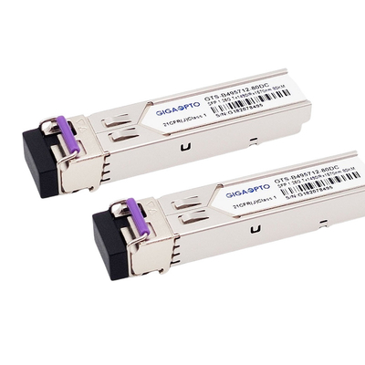 Transmisor-receptor GLC-BX80-U de Ethernet de los DOM LC 1.25G Cisco del WDM los 80km SMF de TX1490nm RX1570nm
