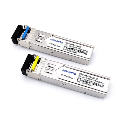 Transceptor SFP de fibra de un solo modo de 20 km para transmisión de datos a larga distancia