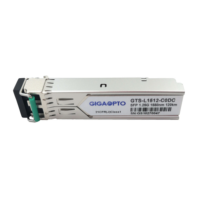 Duplex óptico LC DOM Module del transmisor-receptor de SFP 1.25G 1000BASE-EZX 1550nm el 120km SMF