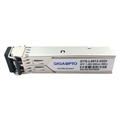 transmisor-receptor industrial 1000BASE-SX 850nm los 550m LC a dos caras MMF DOM Module de 1.25G SFP