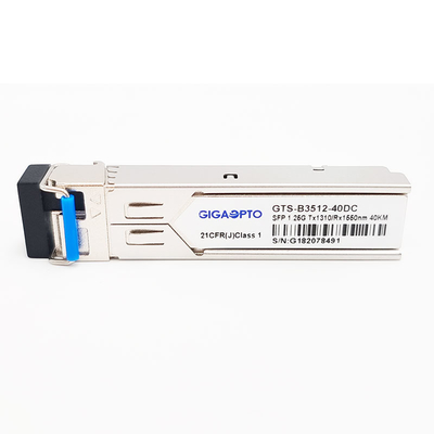1000BASE-BX 1.25G BIDI SFP TX1310nm/RX1550nm 40km SMF LC DOM módulo de transmisor