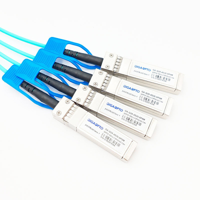 Cable óptico activo 100G QSFP28 del desbloqueo del paralelo a la fan hacia fuera AOC de 4x25G SFP28