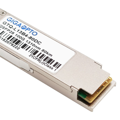 Módulo óptico del transmisor-receptor de 100GBASE ZR4 QSFP28 los 80km 1310nm DOM Duplex LC SMF