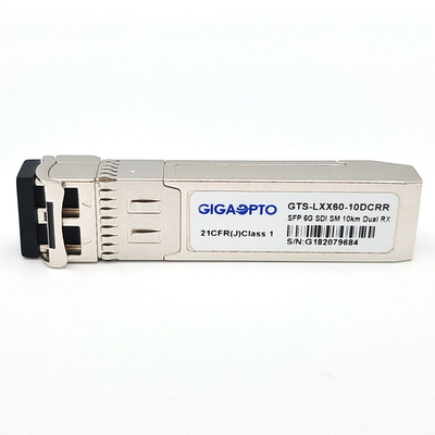 módulos de receptores duales del LC del duplex del PIN el 10km SMF de 6G SDI SMPTE SFP NO-MSA