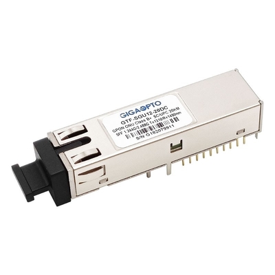 Explosión TX 1310nm 1.244G RX 1490nm 2.488G del receptáculo del SC UPC del transmisor-receptor SFF 2x10 de la clase B+ GPON ONU