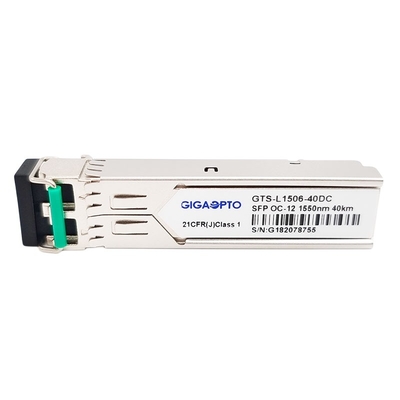 Módulo SMF DOM Duplex LC del transmisor-receptor de OC-12/STM-4 622Mbps 1550nm los 40km SFP