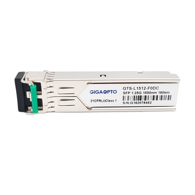 DOM ópticos del LC del duplex del módulo 1550nm el 160km 1000BASE ZX SMF del transmisor-receptor de 1.25G SFP