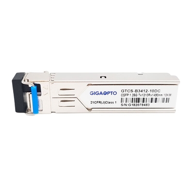 2 módulo 1.25G 1000BASE BX 1310nm unimodal RX1490nm el 10km LC SMF de BiDi CSFP del canal