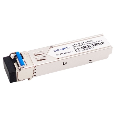 SMF LC DOM Transceiver Module 1000BASE BX 1.25G BIDI TX1310nm RX1550nm SFP los 40km