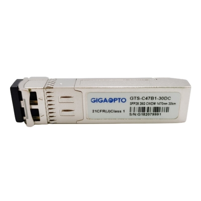 DOM 25GBASE ERL CWDM SFP28 1470nm 1570nm los 30km del módulo de la fibra del transmisor-receptor del solo modo del LC SMF