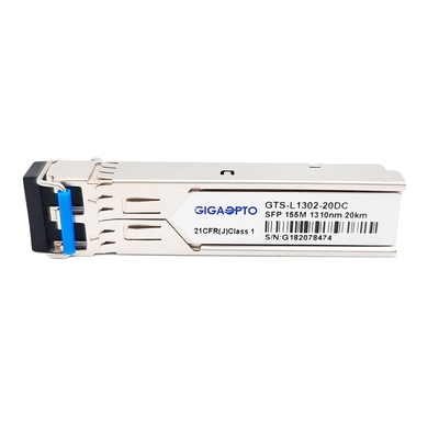 Transmisor-receptor óptico los 20km SMF LC a dos caras DOM Tx 1310nm Rx 1550nm de 100BASE LX 155Mbps SFP