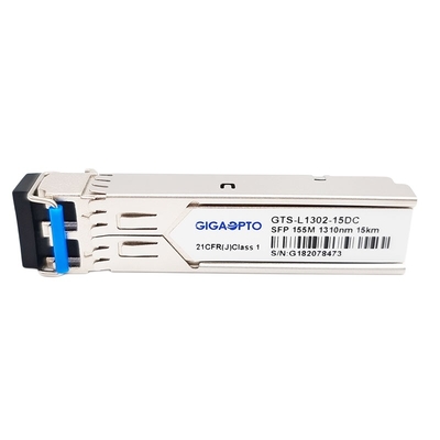 DOM ópticos 155Mbps del LC SMF del duplex del módulo del transmisor-receptor de 100BASE-LX 1310nm el 15km SFP