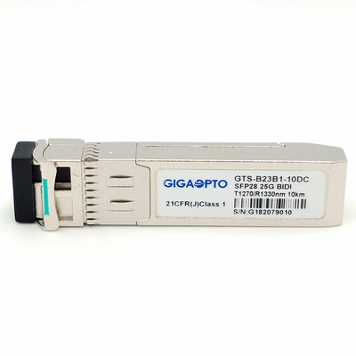 DOM ópticos bidireccionales 1270nm-TX/1330nm-RX del módulo el 10km LC del transmisor-receptor SFP28