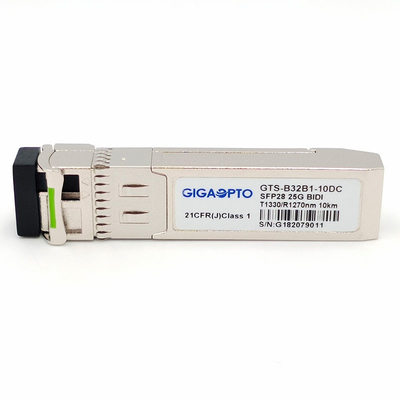 DOM a una cara bidireccionales del módulo 1330nm TX 1270nm RX el 10km LC SMF de SFP28 25GBASE SFP