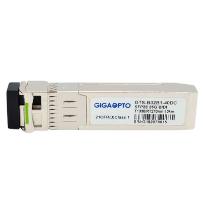 DOM a una cara del módulo 1310nm TX 1270nm RX los 40km SMF LC del transmisor-receptor de 25GBASE SFP28