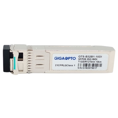 Transmisor-receptor a una cara SFP28 25GBASE 1330nm TX 1270nm RX el 10km del WDM del LC SMF