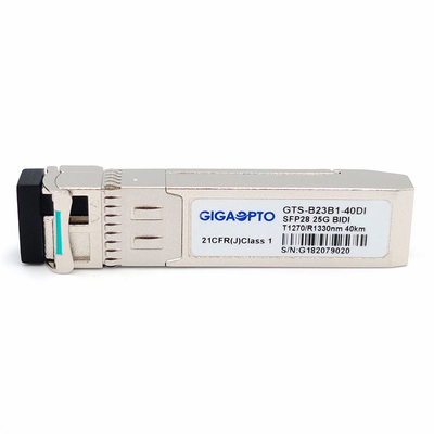 Transmisor-receptor óptico dual 1270nm TX 1310nm RX los 40km SFP28 25G BX 40 de CDR SFP28 yo