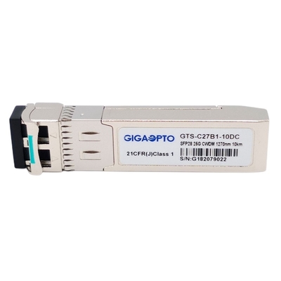 modo óptico LC SFP de Ethernet CWDM SFP28 1270~1370nm el 10km del transmisor-receptor de 25GBase LR SFP28 solo
