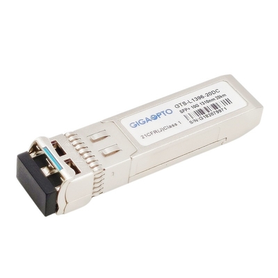 Solo módulo óptico 1310nm LC DDM del transmisor-receptor de la fibra SMF los 20km del modo de SFP+ 10G ELR