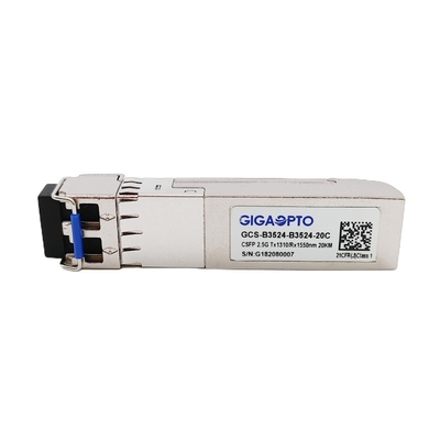 DOM ópticos duales del transmisor-receptor TX1310 RX1550 LC los 20km de la fibra 2.5Gbps CSFP BIDI