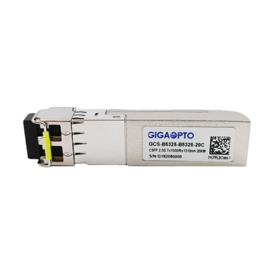 2.5Gbps el acuerdo SFP se dobla los DOM de Tx 1310nm Rx 1550nm LC los 20km del transmisor-receptor de BIDI