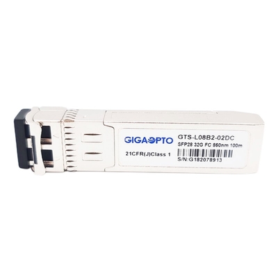 DOM cortos del módulo el 100m LC del transmisor-receptor del interruptor 850nm SFP28 de la longitud de onda 32GFC del canal de la fibra 32G
