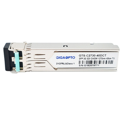 transmisor video 1270nm 1610nm los 40km SMF LC DDM MSA del transmisor-receptor CWDM de 3Gbps SDI SFP solo
