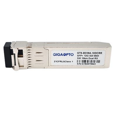 No DOM duales del LC del módulo de receptores de MSA Pinout 12G SDI SMPTE SFP 1270nm-RX1/1330nm-RX2 el 10km BiDi