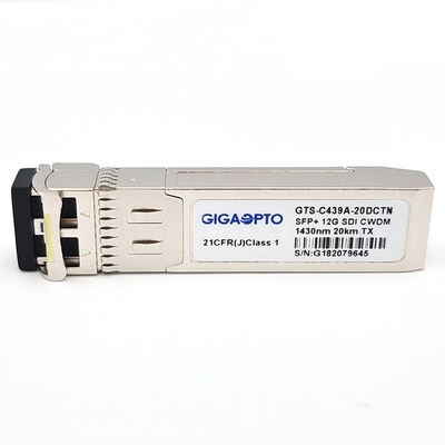 transmisor de diagnóstico óptico los 20km LC de Digitaces SFP del transmisor-receptor video de 12Gb/S CWDM 1270 1450nm solo