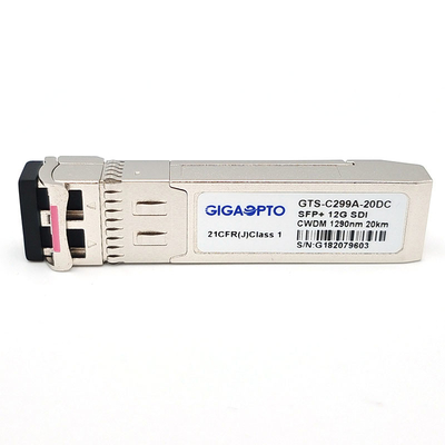 fibra a dos caras óptica video MSA del solo modo del transmisor-receptor 1270~1450nm los 20KM LC de 12G SDI CWDM Digitaces
