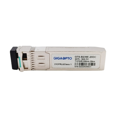 módulo óptico del transmisor-receptor del módulo de canal de la fibra de 16G SFP+ BiDi TX1270 RX1330nm los 20km LC