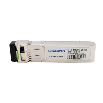 módulo TX1330 RX1270nm del transmisor-receptor del canal de la fibra de 16G FC los 20km SFP+