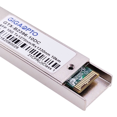 Transmisor-receptor óptico bidireccional 1270nm de 10GBASE-BX XFP/DOM de 1330nm el 10km LC