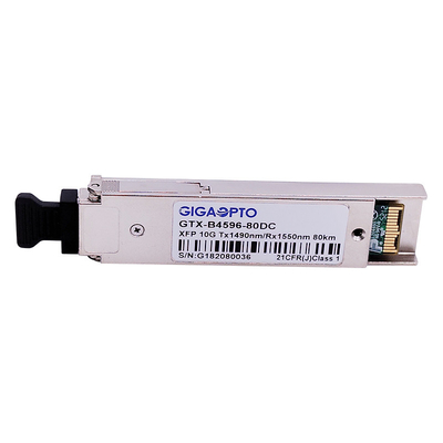 10Gbps DOM bidireccionales del módulo 1490nm 1550nm los 80km del transmisor-receptor de la fibra del ZR del WDM XFP
