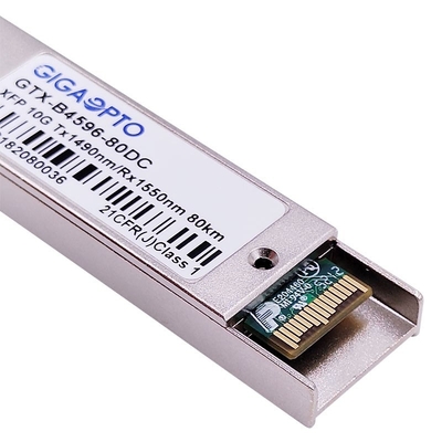 10Gbps DOM bidireccionales del módulo 1490nm 1550nm los 80km del transmisor-receptor de la fibra del ZR del WDM XFP