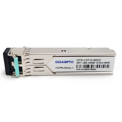 Transmisor-receptor los 80km SMF de la fibra 1000BASE-CWDM para Cisco CWDM-SFP-xxxx