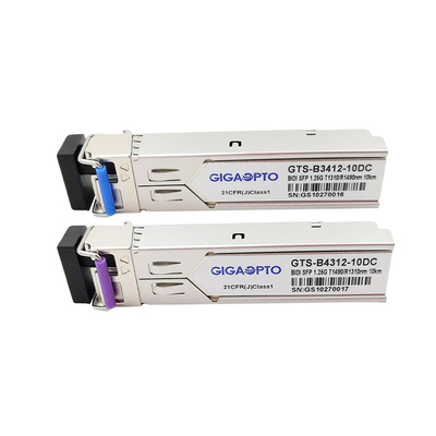 Transmisor-receptor Tx1310nm Rx1490nm el 10km SMF LC del WDM de 1000BASE-BX SFP para HP JD098B